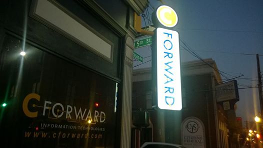 C-Forward lights up Covington with new sign